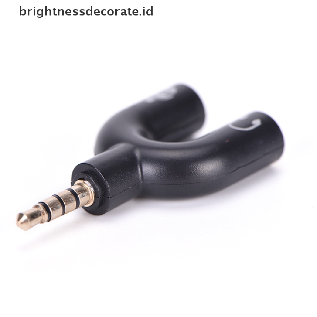 Kabel Adapter Splitter Jack 3.5mm Ke Mikrofon Headset Untuk Ponsel