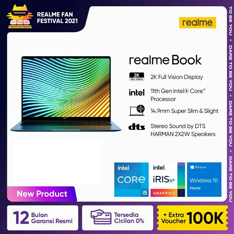 REALME BOOK I5 8+512 /512 GB NVMe SSD/i5-1135G7/Intel® UHD Graphics/14.0inch/Windows 10 home