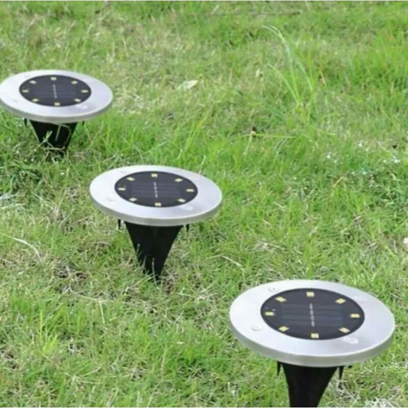 Lampu taman solar tancap pavling bulat tenaga surya 8 led