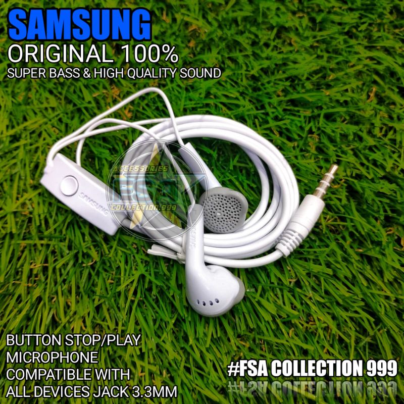 HEADSET SAMSUNG ORIGINAL 100% COPOTAN COLOKAN SILVER MADE IN VIETNAM