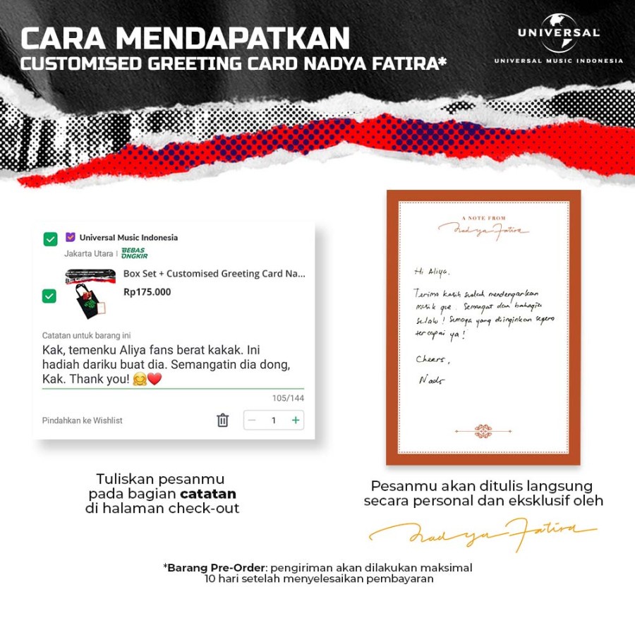 Universal Music Indonesia - Nadya Fatira &quot;Come Walk With Me&quot; Box Set + Customised Greeting Card