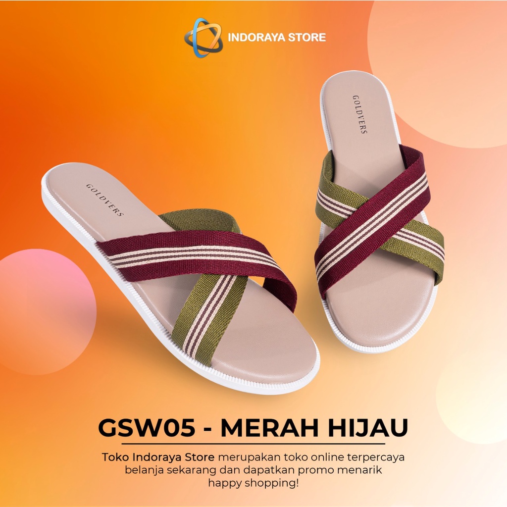 INDORAYA STORE – SANDAL SELOP WANITA ORIGINAL GOLDVERS WEBBING NILON GSW-05