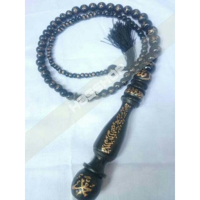 Tasbih cambuk -Tasbih cemeti-Tasbih cambuk lafadz Asmaul Husna-Tasbih hiasan dinding
