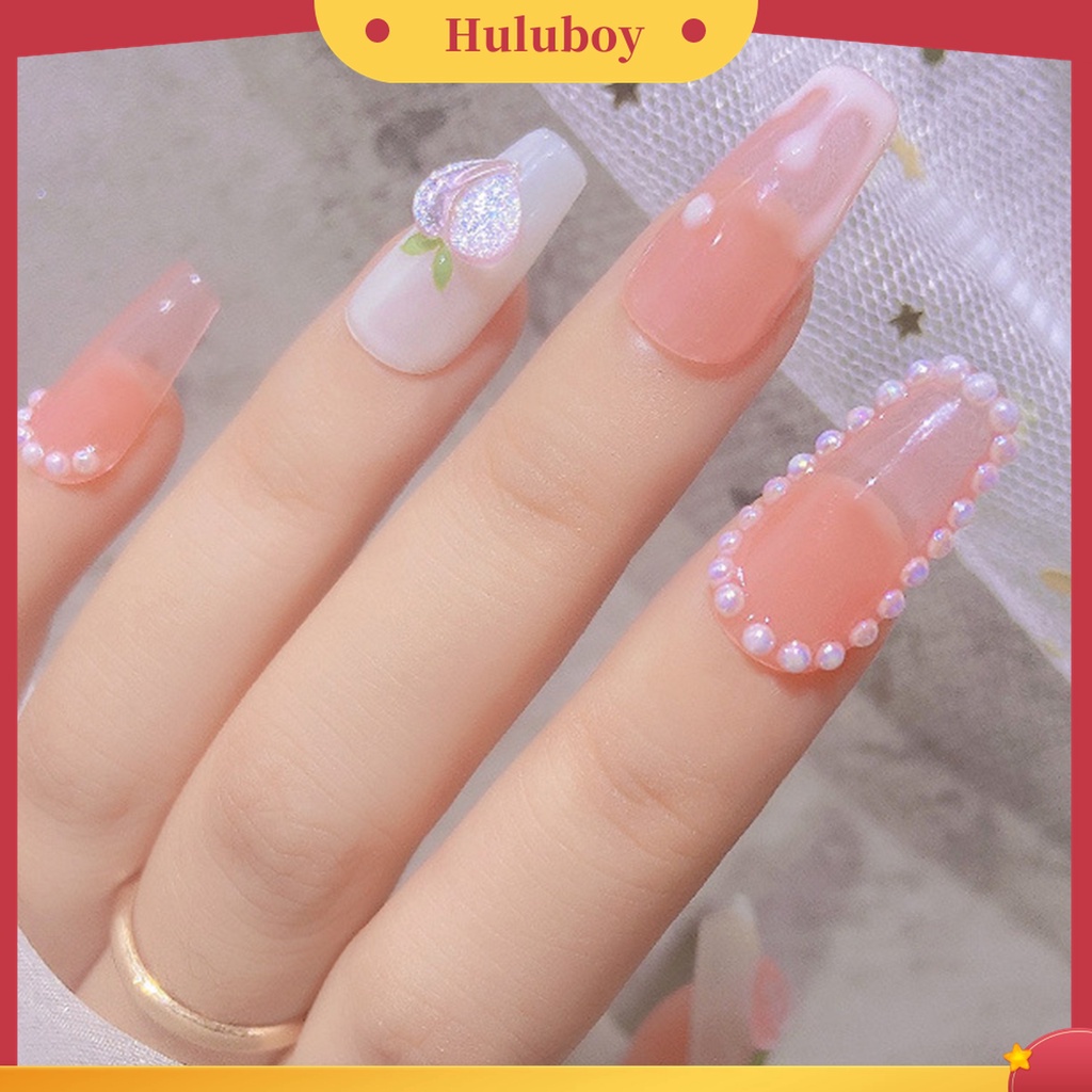 Huluboy Huluboy♡ 30 Pcs / Set Ornamen Kuku Berlian Imitasi Model Mata Kucing