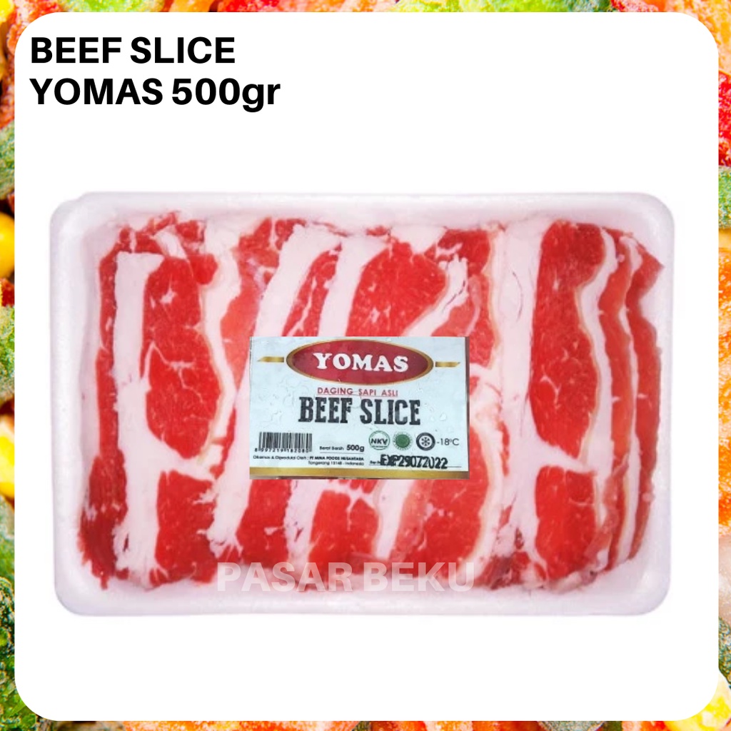 Daging Sapi Slice Yomas 500gr Beef Slice Shortplate Fresh Pasar Beku Padang