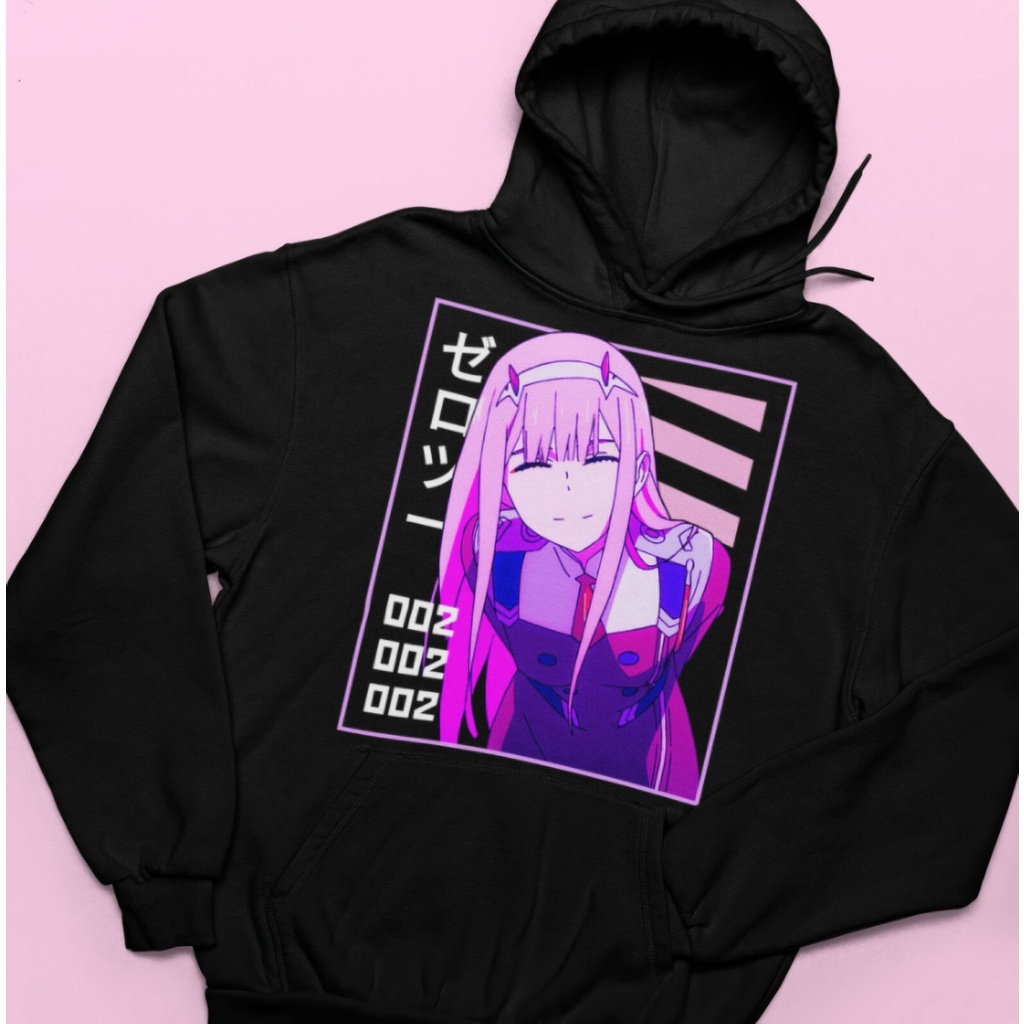 Hoodie Zero Two Smiling Anime Manga