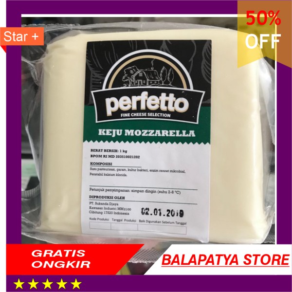 

BEST SELLER !!! Keju Mozarella Perfetto 1kg