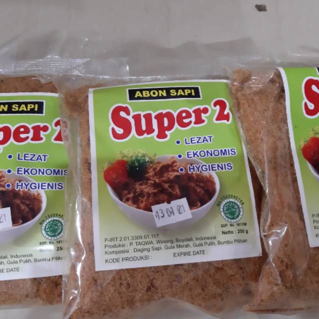 

wiw Abon sapi SUPER 2 Boyolali 250 g.