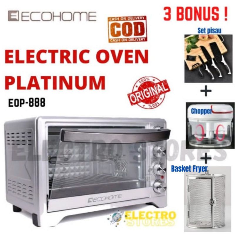 Ecohome Electric Oven Platinum EOP 888 Low Watt 38 Liter