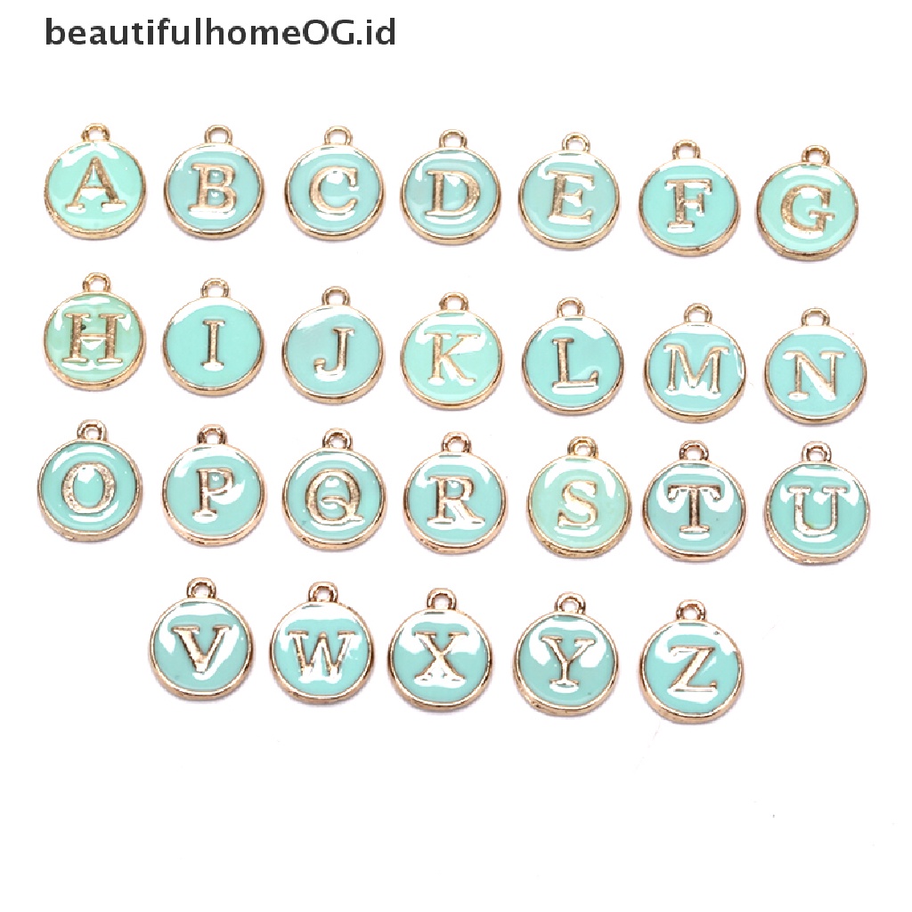 26 Pcs Huruf Alfabet Untuk Membuat Perhiasan Gelang