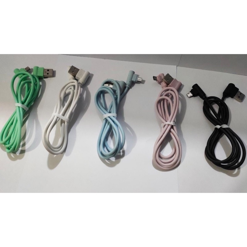 Kabel Data Gaming Macaron Warna Bentuk L Colokan V8 / Micro Game