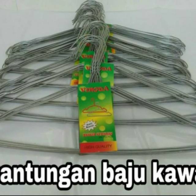 Gantungan  , 10 PCS  , Gantungan Baju kawat , Hanger Baju Laundry