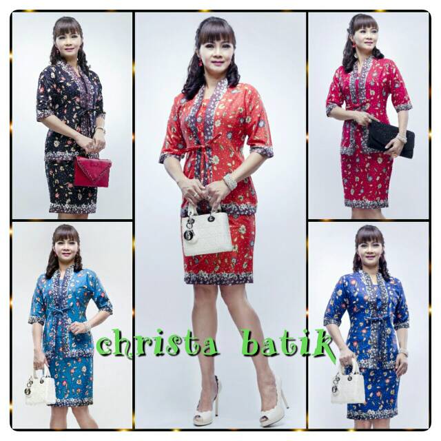 Setelan batik wanita kartika bunga