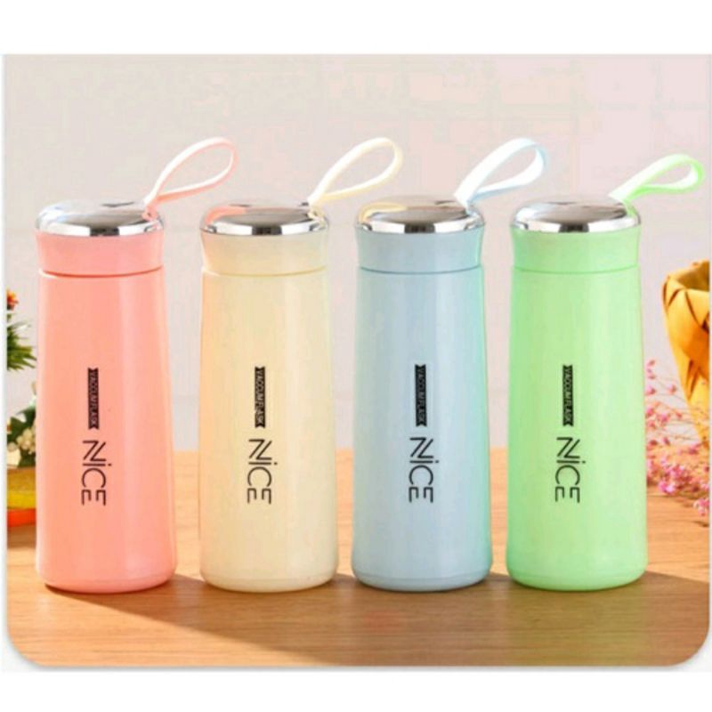 Botol minum kaca NICE vaccum flask termos tumbler kaca