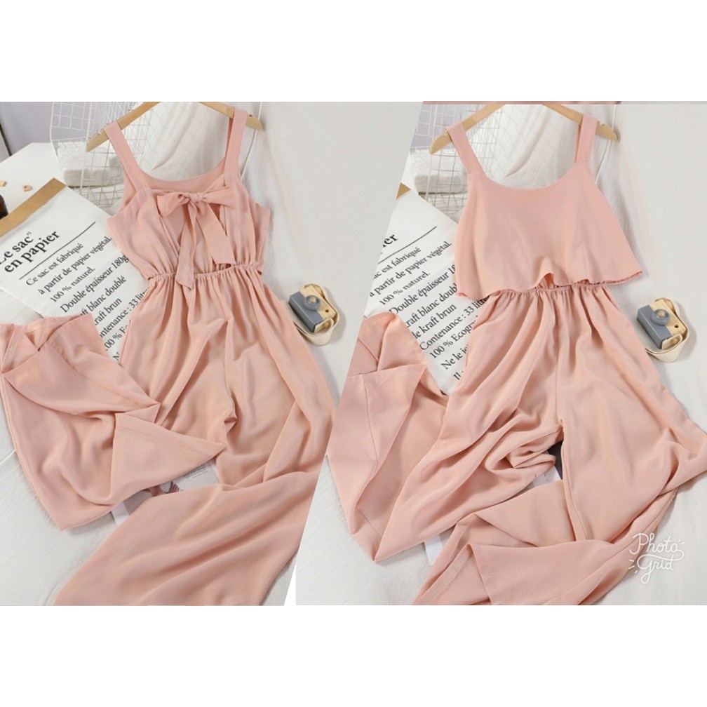 WSE390 - Jumpsuit Via  / Jamsuit Wanita / Setelan Baju Dan Celana Wanita/ PREMIUM QUALITY