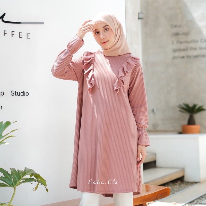 Tunik Flora Knit | Tunik knit | Tunik Kaos