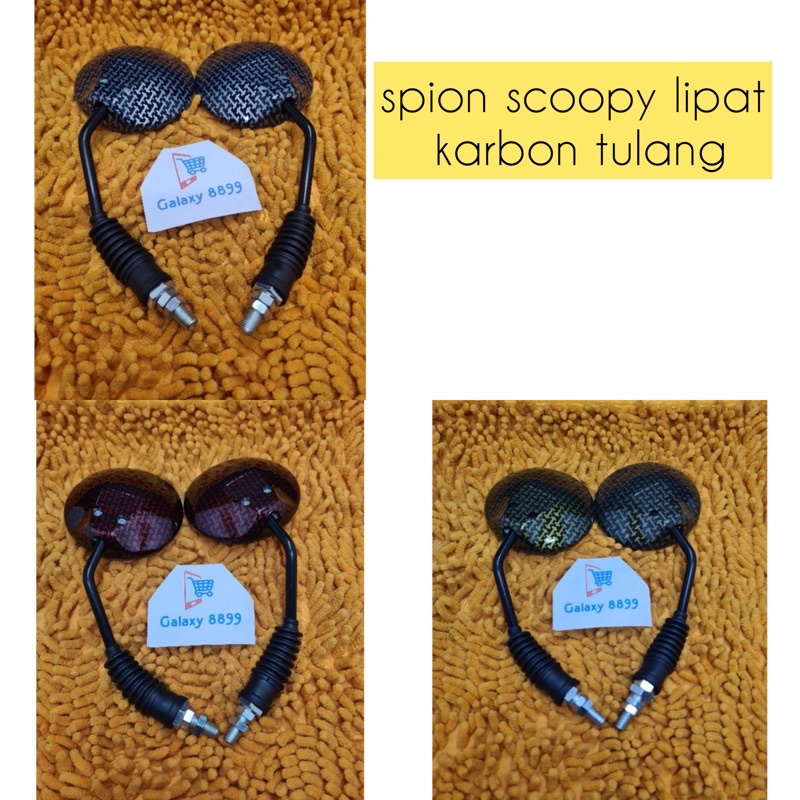 Spion Scoopy Lipat Karbon Spion Honda Yamaha Beat Mio Scoopy Fino