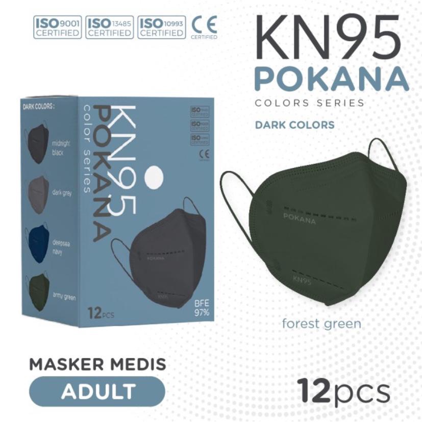 Masker Pokana KN95 (Hijau Tua)