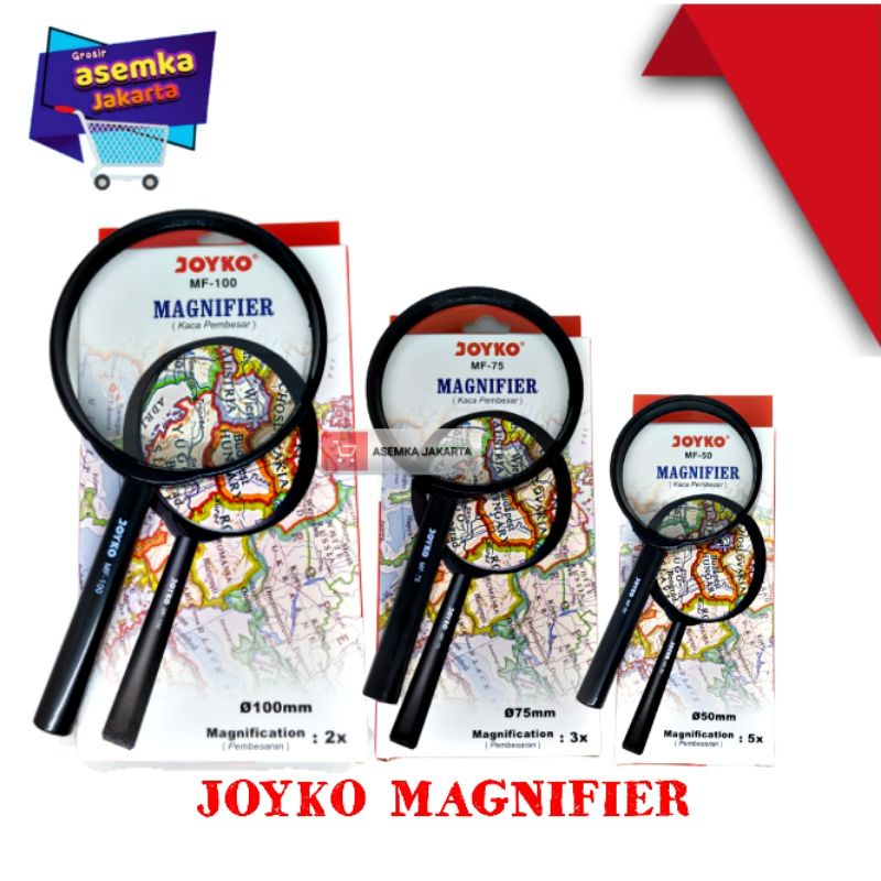 Kaca Pembesar Glass  Magnifier import  50 mm - 75mm - 100mm