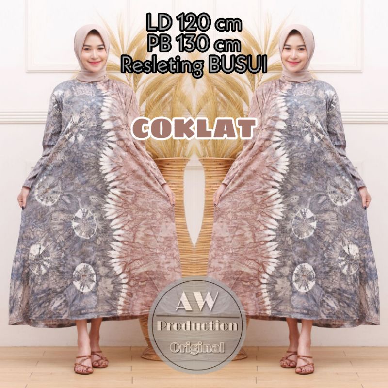 DRESS KAOS JUMBO KEKINIAN AUREL PANJANG SEMATAKAKI BUSUI BUMIL LENGAN PANJANG BATIK PEKALONGAN