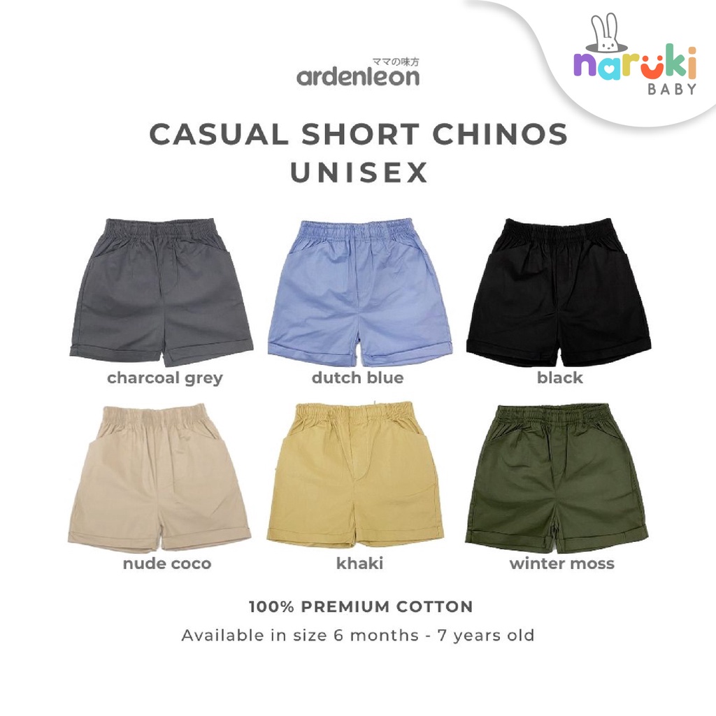 Ardenleon Unisex Casual Short Chinos 2.0 Arden Leon Celana Pendek Anak