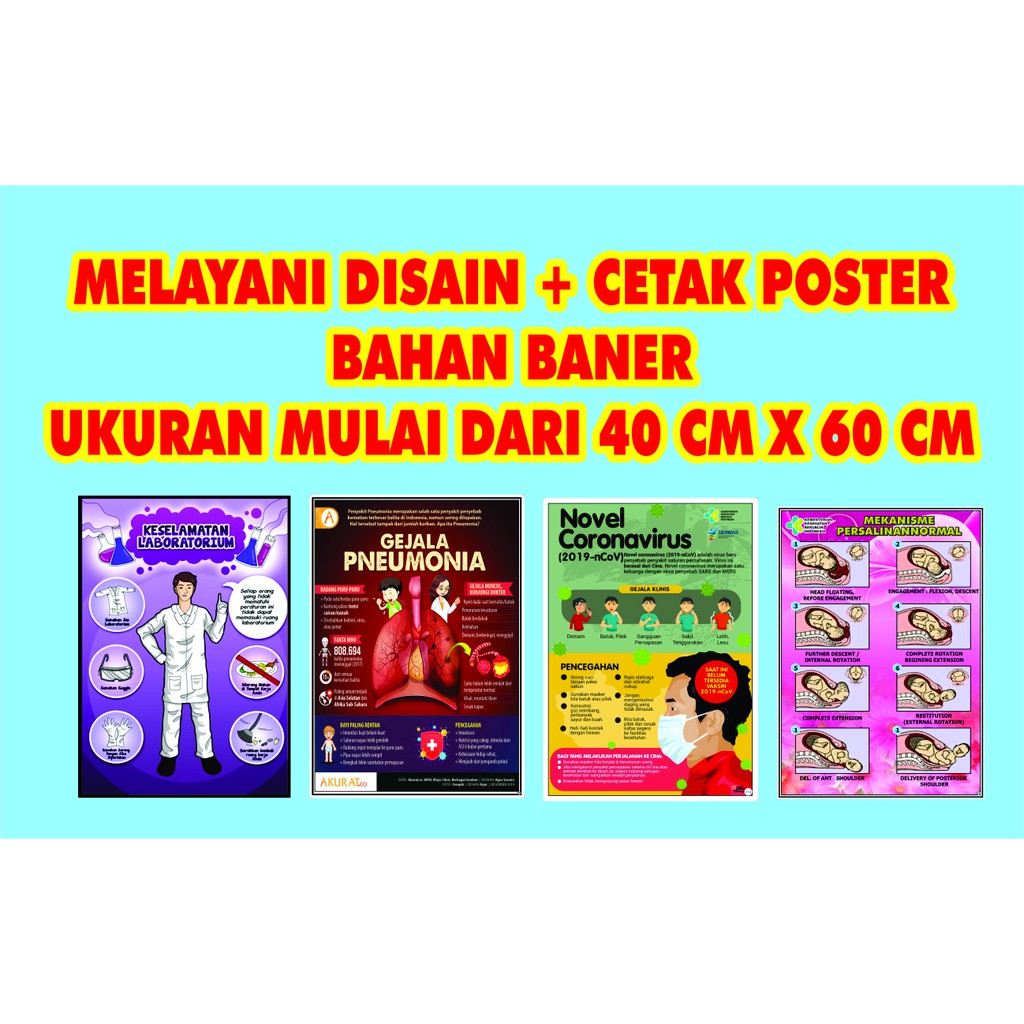 PROMO PALING DI CARI poster KESEHATAN bahan baner ukuran 40 x 60 CM