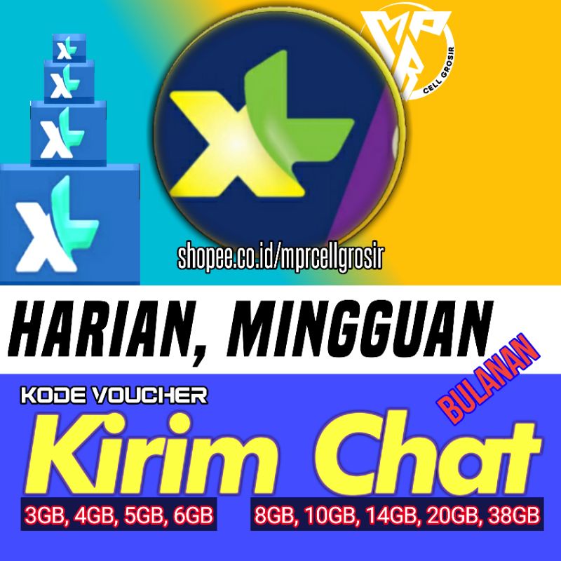 KODE VOUCHER XL 3GB,4GB,5GB,6GB,8GB,10GB,14GB,20GB&28GB