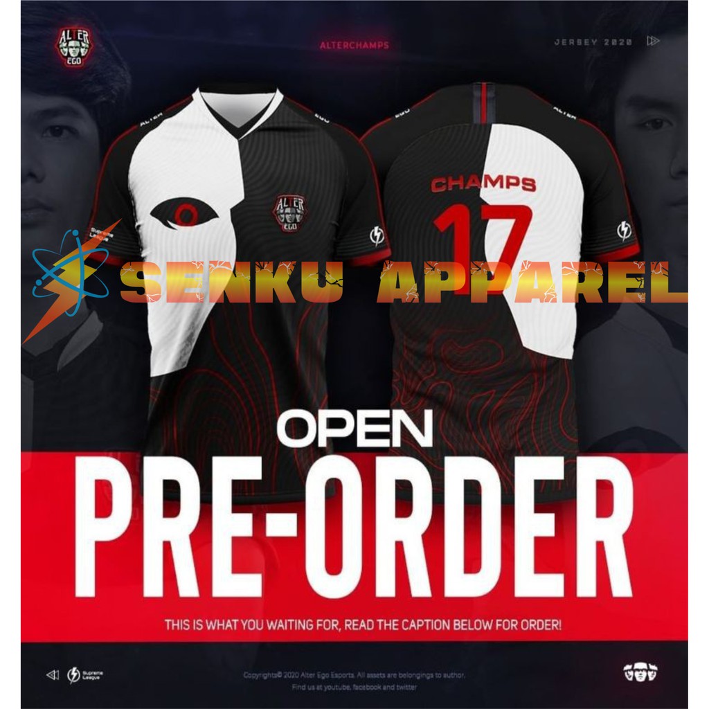 JERSEY ALTER EGO ESPORT TERBARU 2020 /JERSEY TEAM AE FREE NICKNAME/KAOS BAJU JERSEY MURAH/ JERSEY AE
