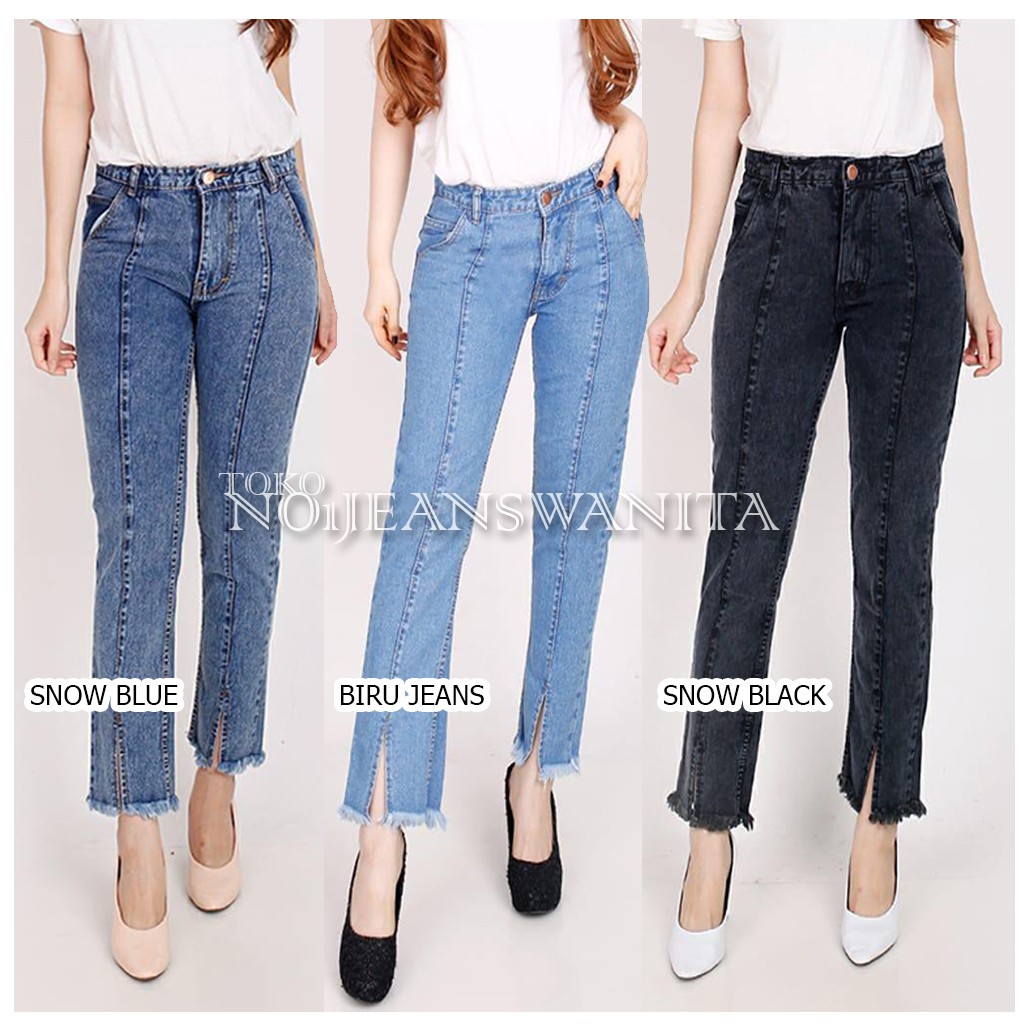  BISA COD BOYFRIEND  JEANS RUMBAI WANITA BOYFRIEND  