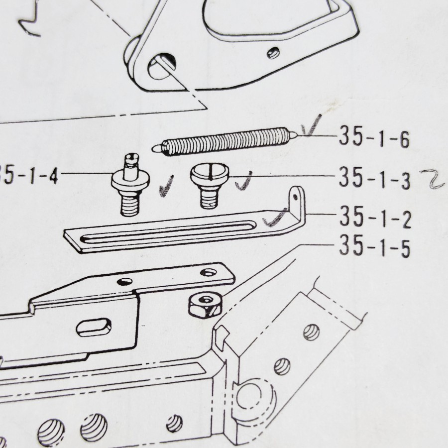 118352-001 Spring Mesin Lobang Kancing Brother LH4-B814 / 814