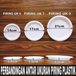 Piring Plastik 1000pcs Uk 7 Sedang M PerDus Pesta Kue Makan Murah P7