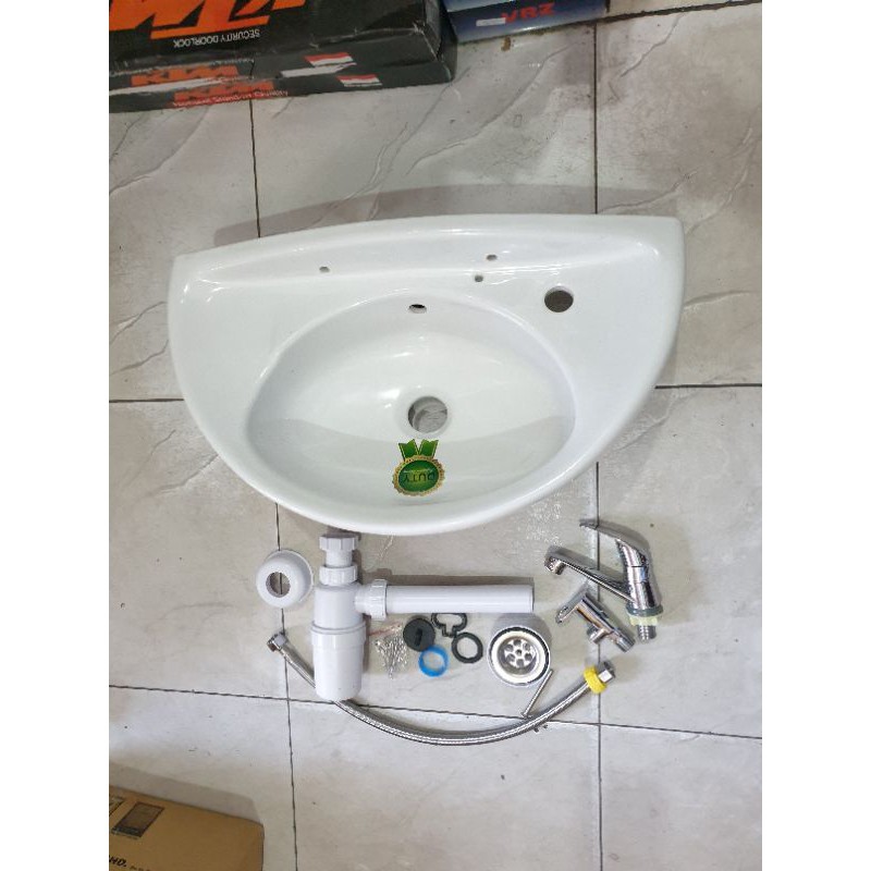 wastafel keramik cuci tangan duty paket lengkap
