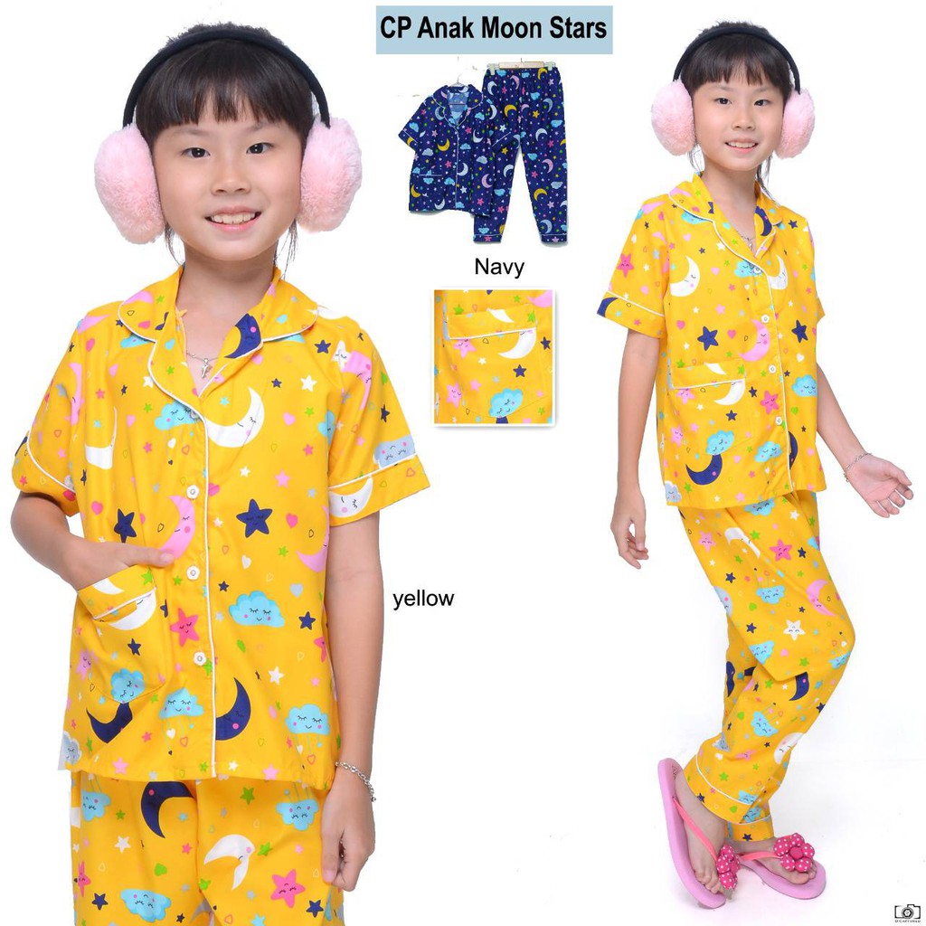 Piyama anak size L , XL, XXL Umur 10 - 12 Tahun Motif