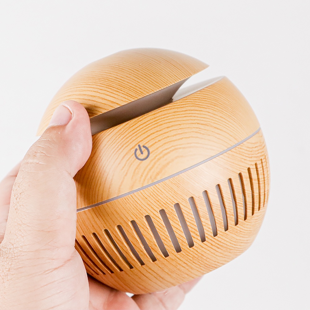 Taffware Air Humidifier Ultrasonic Aromatherapy Oil Diffuser Wood Design 130ml - KJR12 - 7RHZ6ZWD Wooden