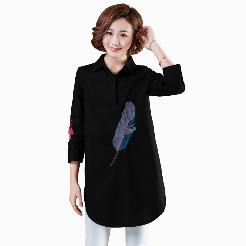 Tunik lengan 7/8 wanita gaya korea variasi sablon - XSHOP Lethesia