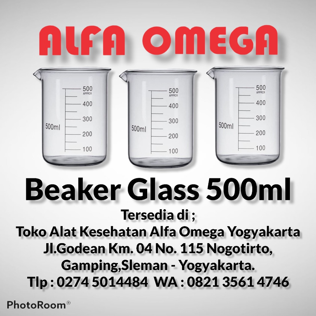 BEAKER GLASS IWAKI/PYREX 500 ml