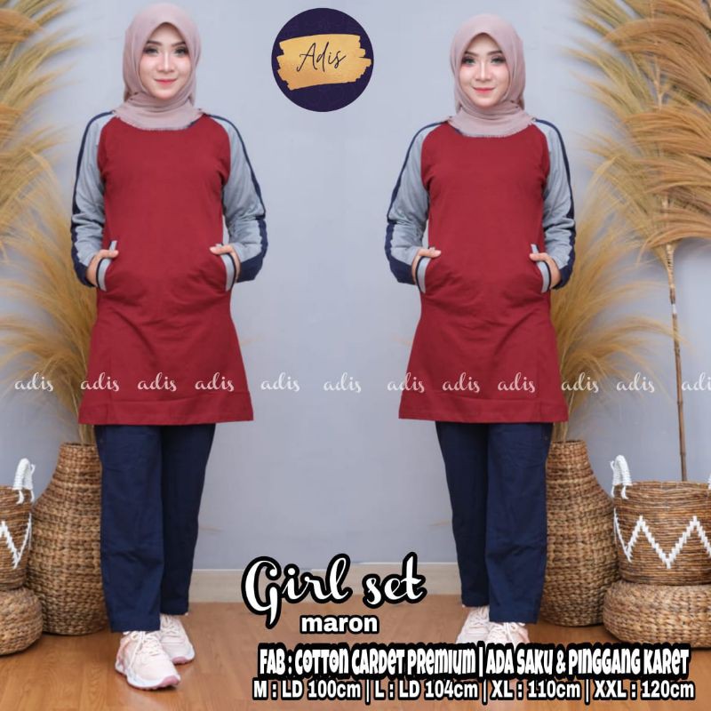 girl set / setelan olahraga by adis