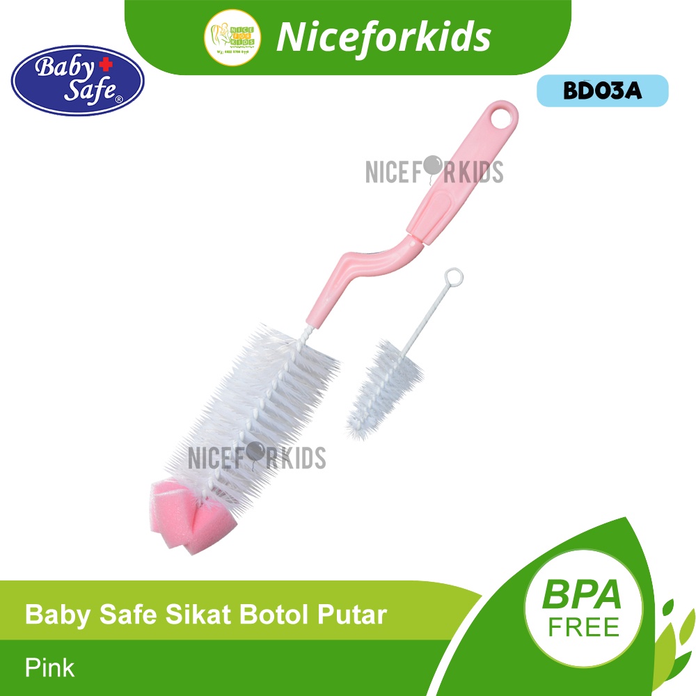 Baby Safe Sikat Botol Putar Rotaring Handle ( BD03A )