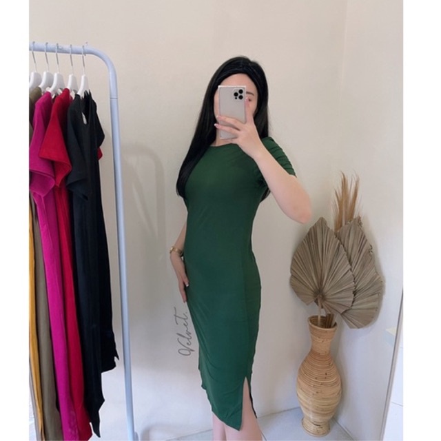 Dress Slim Polos Korean / dress bodycon import