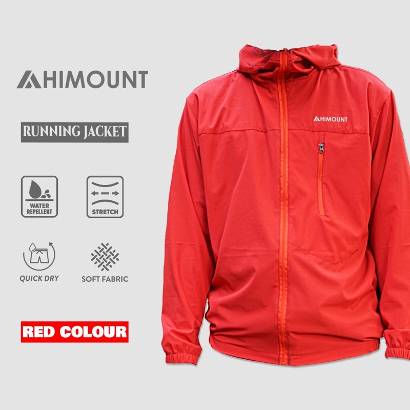 Himount Jaket running olahraga outdoor , jaket sepeda,jaket mancing daun talas (waterrepelent) windbreaker jacket