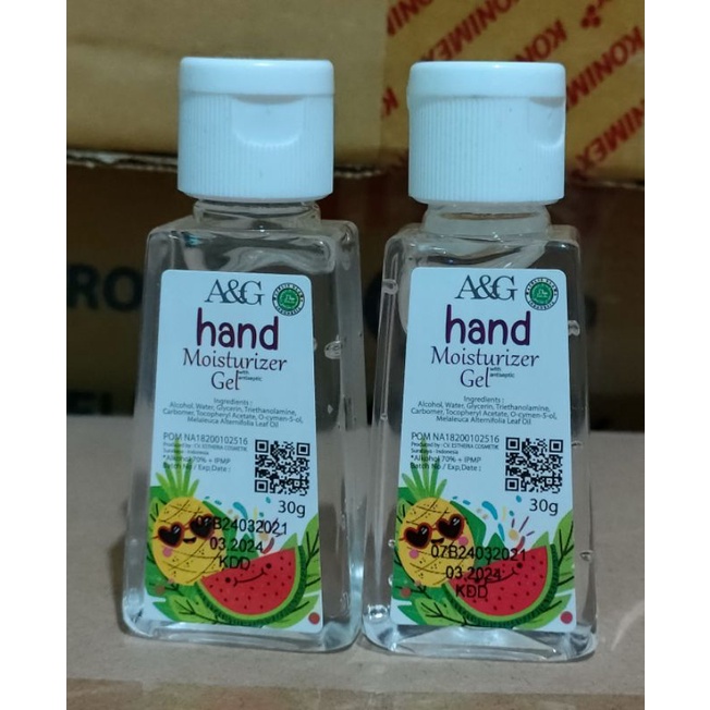 A&amp;G hand sanitizer gell uk. 50gr dan 30 gr