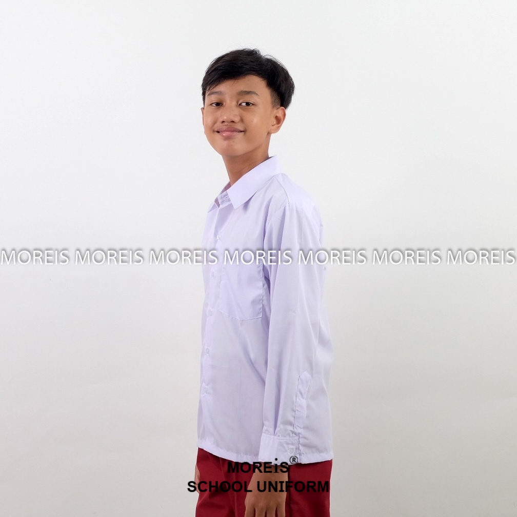 Seragam Baju Putih Polos Lengan Panjang (Anak)