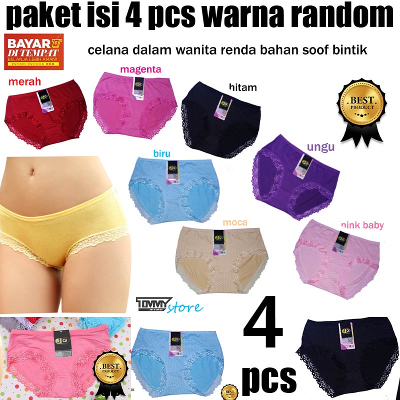 Promo Celana Dalam Wanita Import Renda / Celana Dalam Renda Untuk Wanita/ ada satuan/3pcs/4pcs