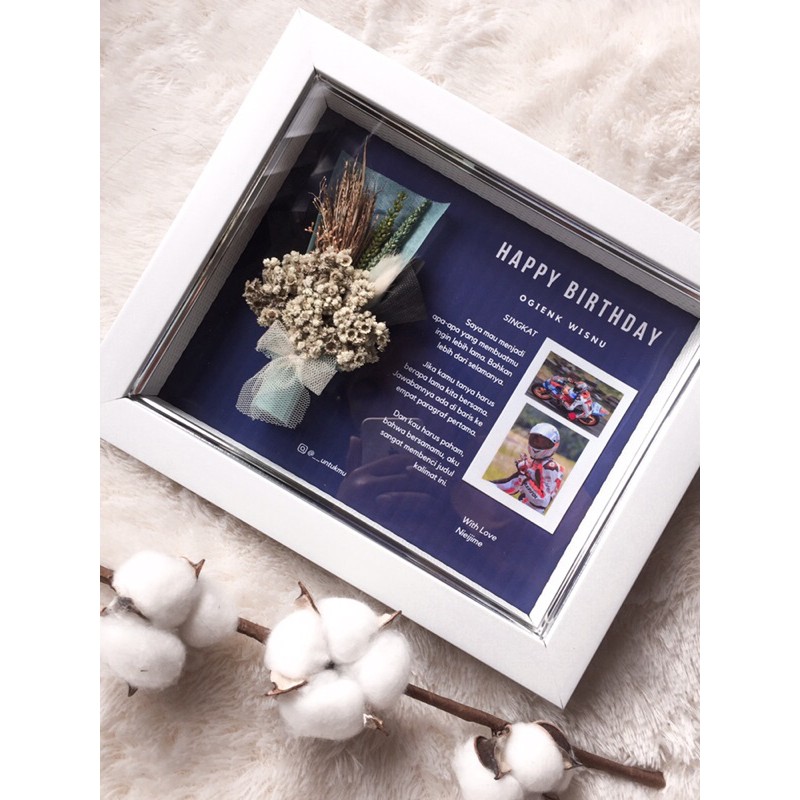 Rustic frame navy