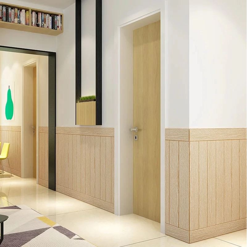 FAYES Wallpaper Dinding Foam 3D Kecil Motif Kayu & Bunga/ walpaper dinding Foam U96-2