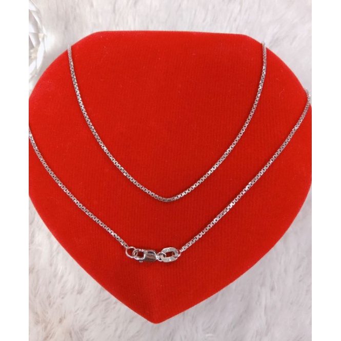 kalung itali, emas putih, kadar 420(9k)