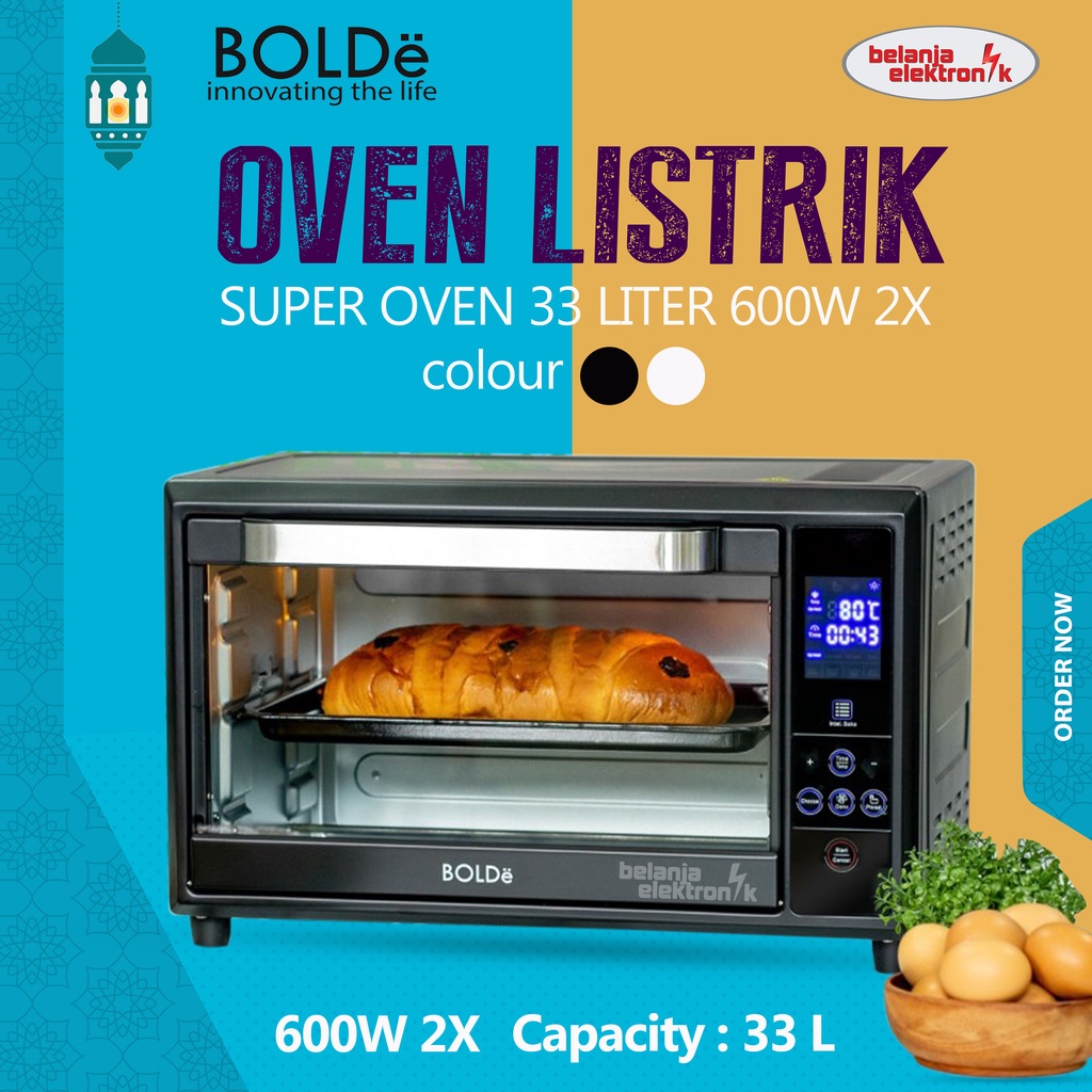 BOLDE SUPER OVEN LISTRIK DIGITAL 33 LITER