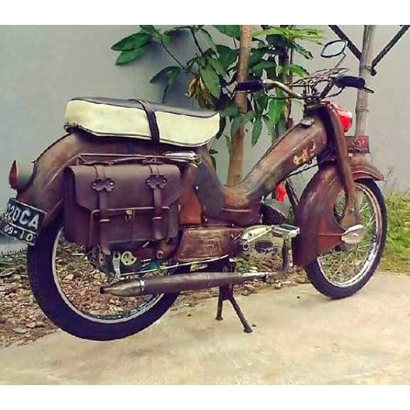 side bag/tas samping motor asli kulit bikin gagah bergaya