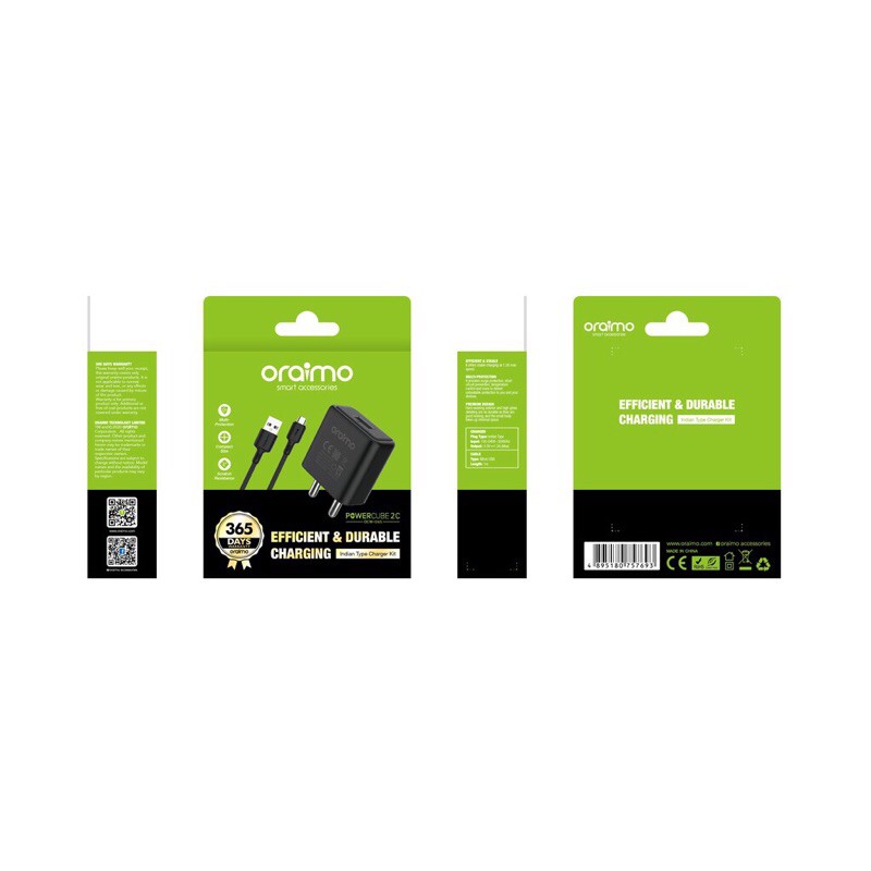 Oraimo OCW- E37S Tank 3 Wall Charger Micro USB Fast Charging - Garansi 1 Tahun