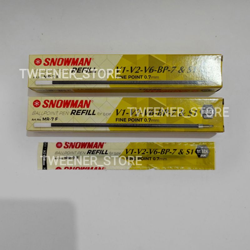 

Snowman Refill Ballpoint MR-7 F Hitam V1 V2 V6 BP-7 | Bolpen Isi Pulpen Pen